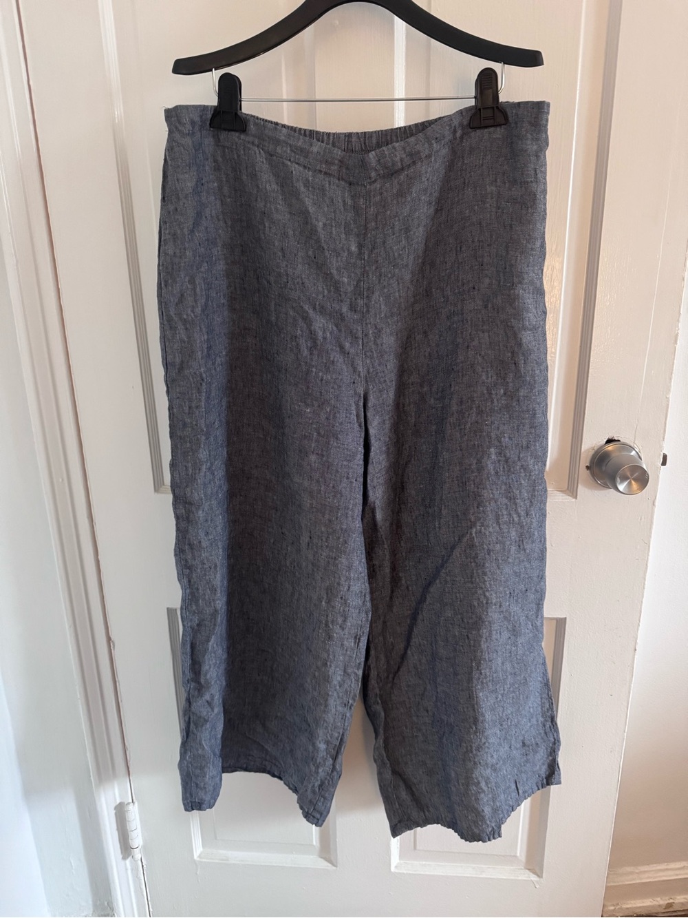 Linen Wide-Leg Pants - Grayish blue women’s large (runs big)